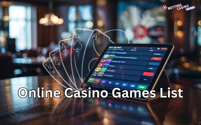 online casino games list